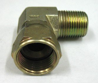 AF C5406-02-04 - 1/8 Male Pipe (.405''-27 Threads) x 1/4 Female JIC (7/16''-20 Threads) - 90° Male Swivel Elbow