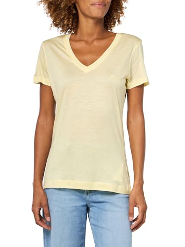 Image of GUESS Women's Eco Short Sleeve Light Basic Tee, New Wax Yellow, L