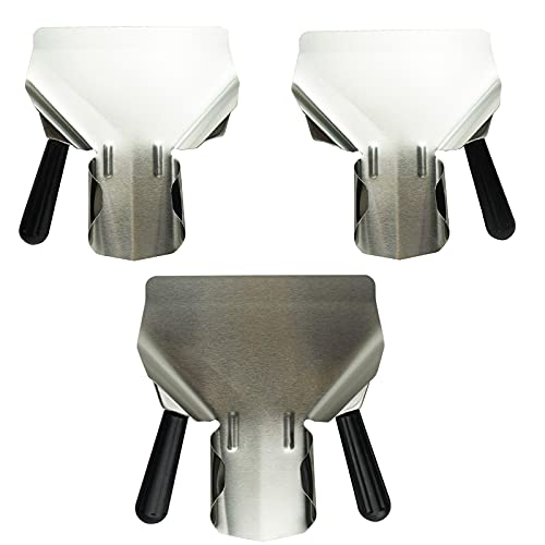 Qjfcare Stainless Steel French Fry Bagger Scoop With Dual Handle, Chip Popcorn Bagger Ice Candy Snacks Desserts Scooper With Removable Dual Handle - Right And Left Handle #TOP3