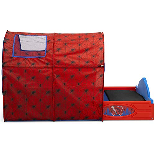 Image of Marvel Spider Man Sleep and Play Toddler Bed with Tent by Delta Children