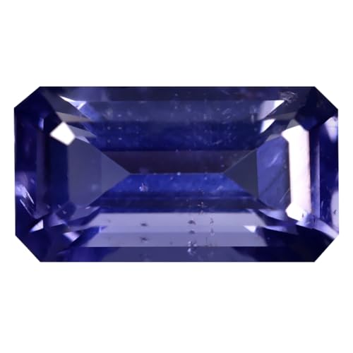 Iolite naturelle 4.52 ct taille octogone, cadeau idéal pour collectionneur de gemmes
