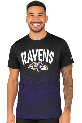 Zubaz NFL Teams Men's Short Sleeve Vibrant Team Colors Graphic T-Shirt (Small - 5XL)