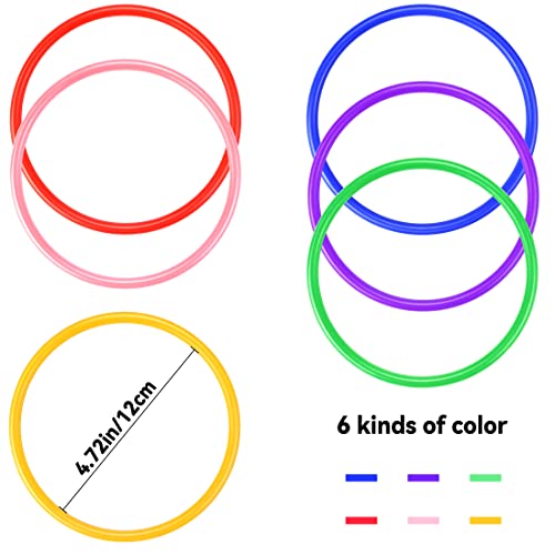 Heatoe 30 Pcs Colored Plastic Toss Rings, Plastic Rings For Home Backyard Speed Agility Training Game, Halloween Christmas Wedding Birthday Party Favors #TOP1