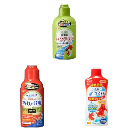 【セット買い】ジェックス GEX 淡水用 サイクル 500mL 水槽内で生態系を維持するために水質管理用品飼育水約2500L分 + ジェックス ベストバイオ 250ml + ジェックス GEX 金魚元気 500ml