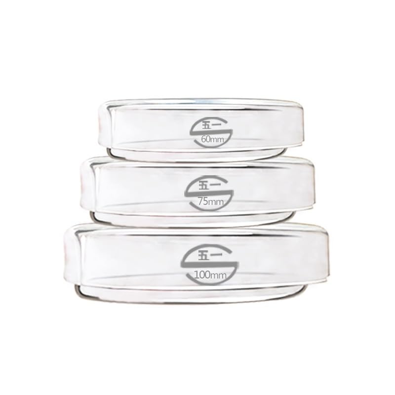 2 Stück Glas Petrischalen Hitzebeständig Flache Labor Petrischale Klar Borosilikatglas 60–200mm(20cm)