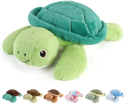 gnomantic Turtle Weighted Stuffed Animals, Plush Pillow for Kids