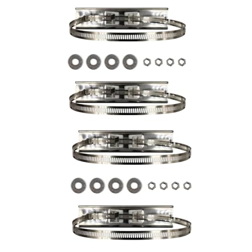 Rhinenet Sign Mounting Bracket, Pole Mounting Kits, 304 Stainless Steel Brackets with Adjustable...
