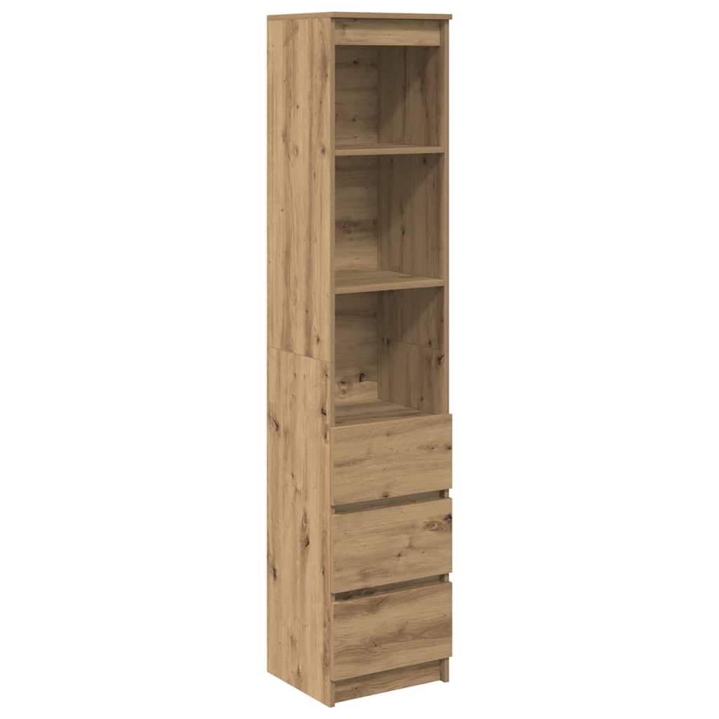 VIDAXL Artisan Oak Highboard - Engineered Wood - Brown