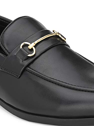 Image of San Frissco Men's Loafers Tan Handcrafted Formal Horsebit Shoes /Slip-on Shoe for Office, Wedding & Parties /Easy to Match Moccasins with Stylish Lightweight and Comfortable