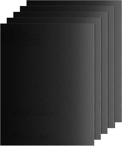 22% off - QH7 BBQ Mats, Set of 5 BBQ Grill Mat Nonstick Reusable Barbecue Baking Mat Teflon BBQ Cooking Mats for Electric Grill Gas Charcoal BBQ, FDA-Approved, PFOA-Free, (40X30cm) Black