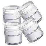 Beatifufu 4 Piezas Botes de Crema Vacíos Bomba Airless Envases de Viaje para Cosméticos Crema y Loción Recipientes Rellenable Prueba de Fugas Perfectos para Diario y Transporte Seguro