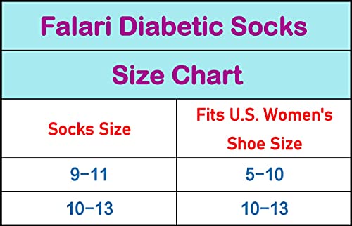 Falari 2-Pack Women Diabetic Socks Diabetes Edema Circulatory Loose Fitting Non Binding Top Soft Breathable Cotton Socks 9-11 Quarter Height - Grey #TOP4
