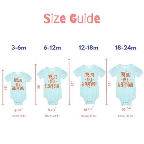 LIFE OF A SLEEPYGIRL Baby Onesie, 100% Cotton, Baby Girl Gift or Baby Shower Accessory2