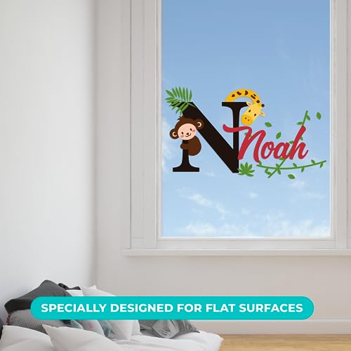 Vinilo Decorativo Personalizado Mono y Jirafa 81x46 cm miniatura 3