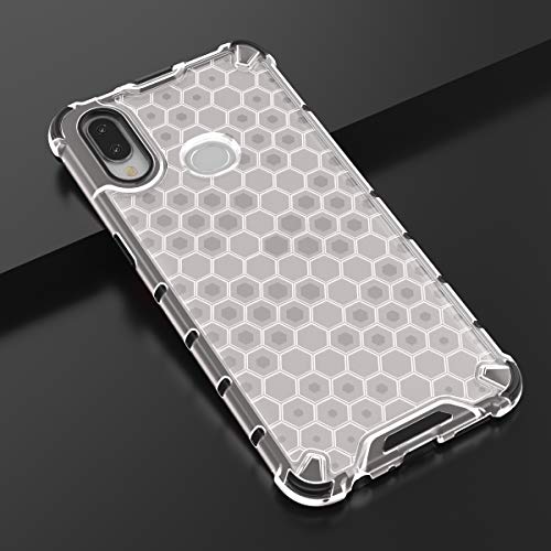 Image of Glasgow | for Samsung Galaxy A10s Honeycomb Pattern Back Case Cover for Samsung Galaxy A10s with 4 Bumper Corners and Military Grade Protection - Transparent
