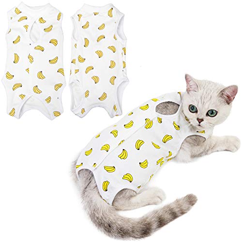 Coppthinktu Cat Recovery Suit for Abdominal Wounds or Skin Diseases, Breathable E-Collar Alternative Surgery Recovery Suit for Cats, After Surgery Wear Anti Licking Wounds