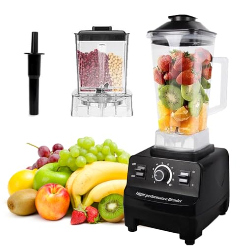 Vlocky Blender 4500W Blender Smoothie Maker with 2L Cup and Grinding Cup, 6 Sharp Blades, 10...