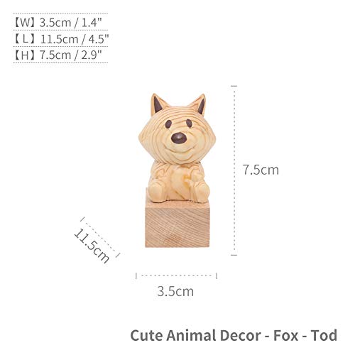 Cute Animal Door Stop, Wooden Doorstop, Animal Ornaments Made Of Pine Wood, Handmade Cute Animal Decor (Fox) #TOP4
