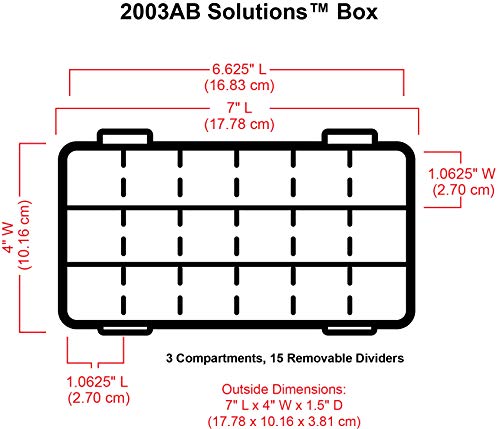 Image of ArtBin 2003AB Solutions Mini Box, Art & Craft Supply Organizer with Removable Dividers, [1] Plastic Storage Box