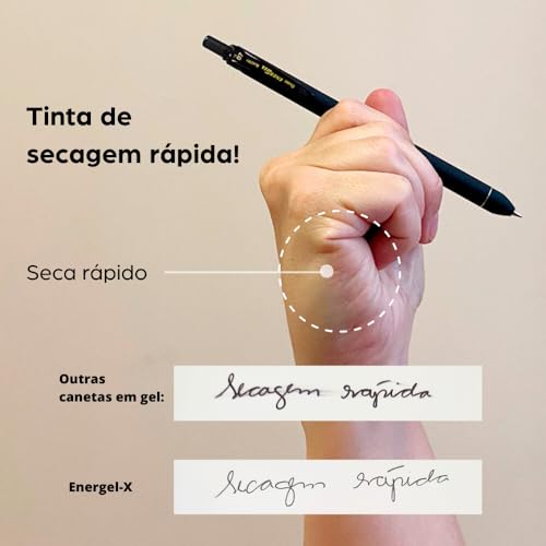 Bolígrafo Gel Pentel Energel Negro 0.7 mm Retráctil miniatura 3