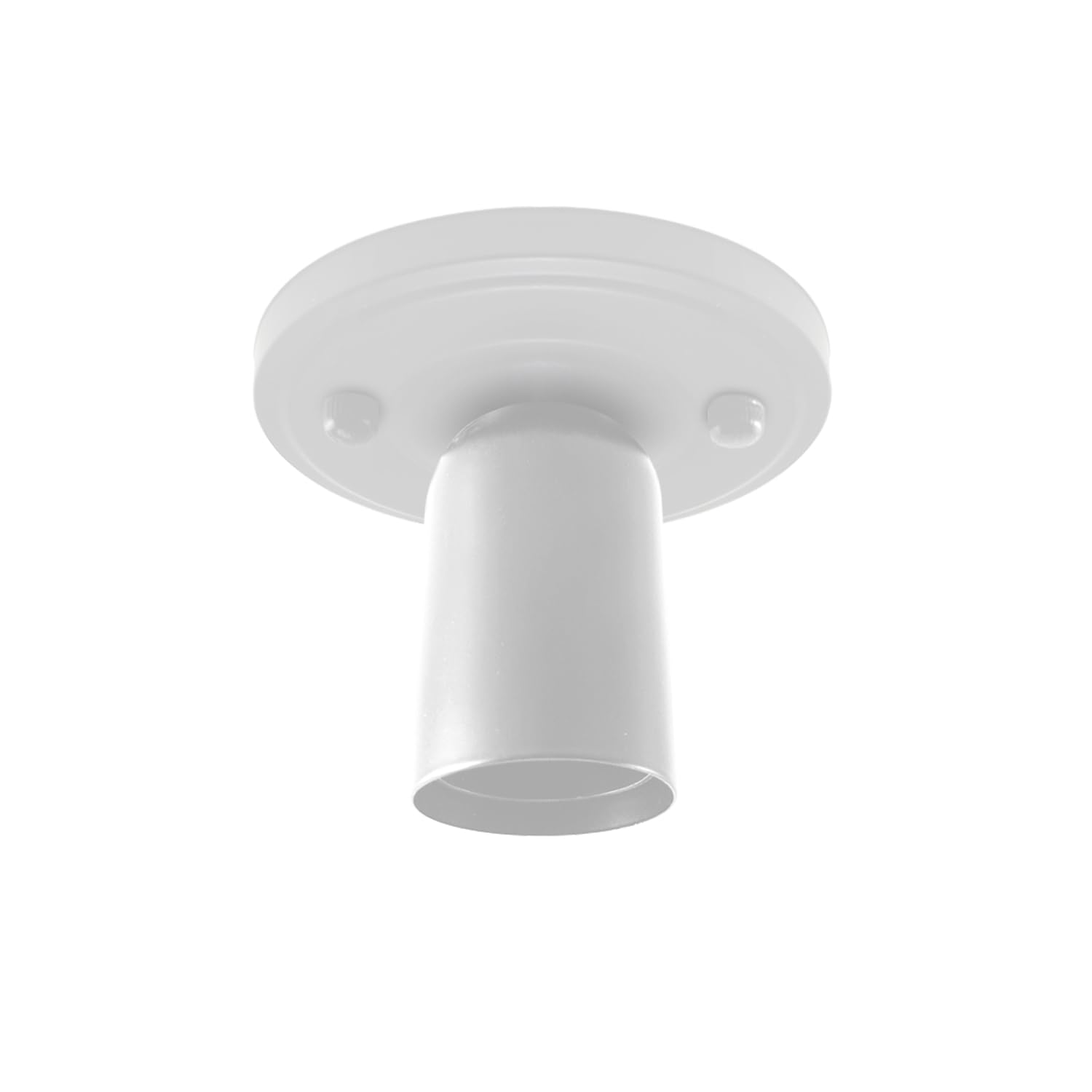 LEDSone Industrial-Semi Flush Mount Close-to-Ceiling Light White Metal E27 Lamp Holder Indoor Light Fixture for Bedroom Living Room Hallway Kitchen