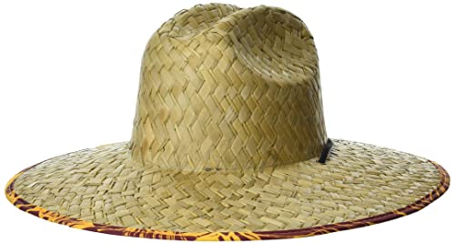 Image of NFL Team Logo Americana Floral Lifeguard Beach Straw Sun Hat