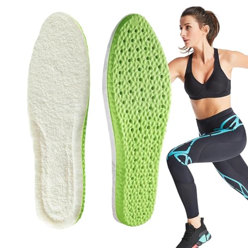 Nuyhadds Solette spesse con cuscino | Inserti termici in peluche con estratto di artemisia – Solette elastiche per scarpe, inserti spessi traspiranti per caccia, pesca, escursionismo