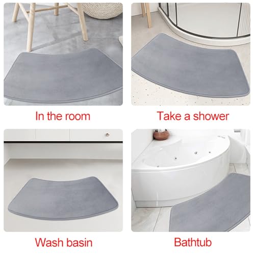 Séchage rapide tapis de bain absorbant et tapis de sol incurvé doux - 5