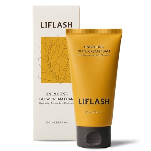 Image of LIFLASH Low pH Hydrating Amino Acid Cream Foam Cleanser, Daily Face Wash with Ceramide NP & Cica, Gentle Foaming Facial Cleanser for Sensitive Skin, Vegan Korean Skincare