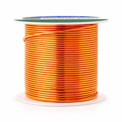 Image of Mandala Crafts 16 Gauge Orange Anodized Aluminum Craft Wire, 100 FT | Colored, Flexible, Bendable, for Bonsai, Armature, Sculpting, Wire Wrapping, Jewelry Making, Weather & Tarnish Resistant