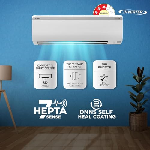 Image of Daikin 1.5 Ton 3 Star Inverter Split AC (Copper, PM 2.5, Active Carbon Filter, FTKL50UV16VAF, White)