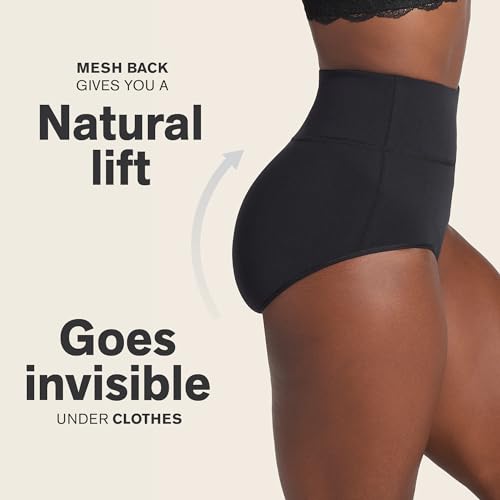 Image of Leonisa High-Waisted Seamless Moderate Shaper Thong Panty High Waisted Underwear for Women with Tummy Control