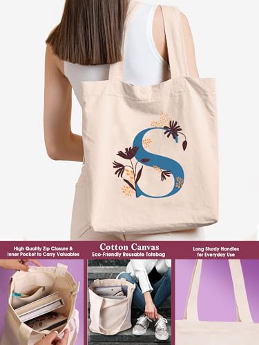 Image of DOODLE Monogram S Diary Gift Set - B6 Soft Bound Ruled Notebook with Tote Bag & Zipper Pouch - Premium Stationery Gift Set for Women & Girls | Perfect Personalised Gift Set for Women's Day