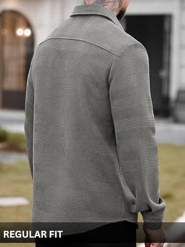 Image of GRECIILOOKS Casual Shirt for Men's | Full Sleeve Textured Shirts for Men | Regular Fit Wrinkle Free Premium Shirts for Man | Biker Streetwear Office Travel Dinner Style