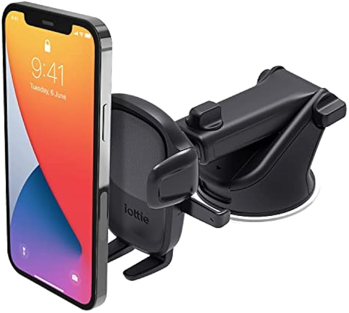 iOttie Easy One Touch 5 Dashboard & Windshield Universal Car Mount Phone Holder Desk Stand with Suction Cup Base and Telescopic Arm for iPhone, Samsung, Google, Huawei, Nokia, other Smartphones