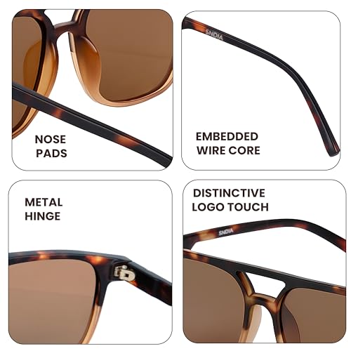Image of SNDIA Polarized Sunglasses | Premium Frame for Men & Women | UV400 Protection for Driving, Outdoor Activity