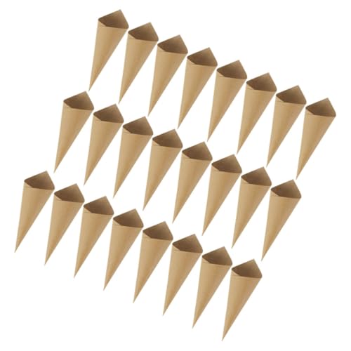 LALAFINA 90 Conos de Pétalos de Papel Kraft para Confeti y Flores, 90 Unidades Multicolor, Ideales para Bodas, Fiestas y Manualidades, Conos Resistentes y Prácticos para Relleno de Dulces
