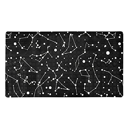 Tapis de baignoire antidérapant noir 40x70 cm avec ventouses de fixation - 2