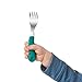 OXO Tot Training Fork and Spoon Set, Teal/Navy (2 Pack)