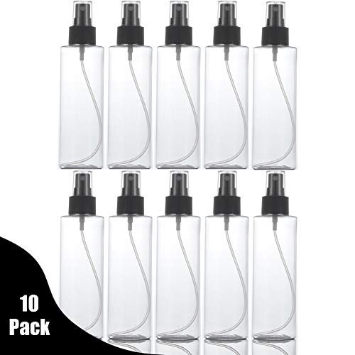 Preisvergleich Produktbild UMYMAYDO1 10 Stücke Reiseflaschen Set, 100ml Tragbare Kunststoff Sprühflasche, Leichte und Leckdichte Plastikflasche für Reise Dienstreise Duft Parfüm Shampoo Körperpflege (Schwarz)