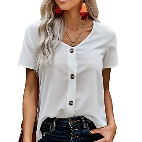 Chemise femme été col en V ample pour camoufler les rondeurs avec style