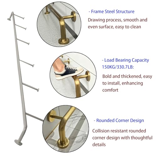 Repose-pieds de bar 120 cm avec kit de fixation sous comptoir
