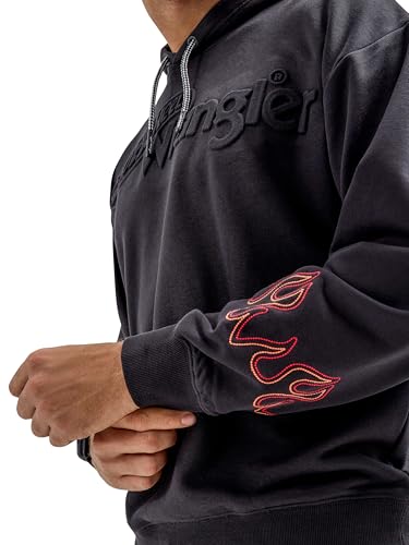 Wrangler mens X Hot Wheels™ Logo Flame Hoodie4