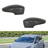 ABAGAEL Mirror Cap Covers With The Clips Fit for Ford Focus RS ST MK3 2012-2018 (Carbon Fiber)