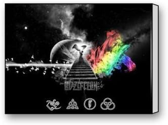LED Zeppelin Pink Floyd Custom Gallery Wrapped Wall Art Decor Canvas Print 16 x 12 Inch