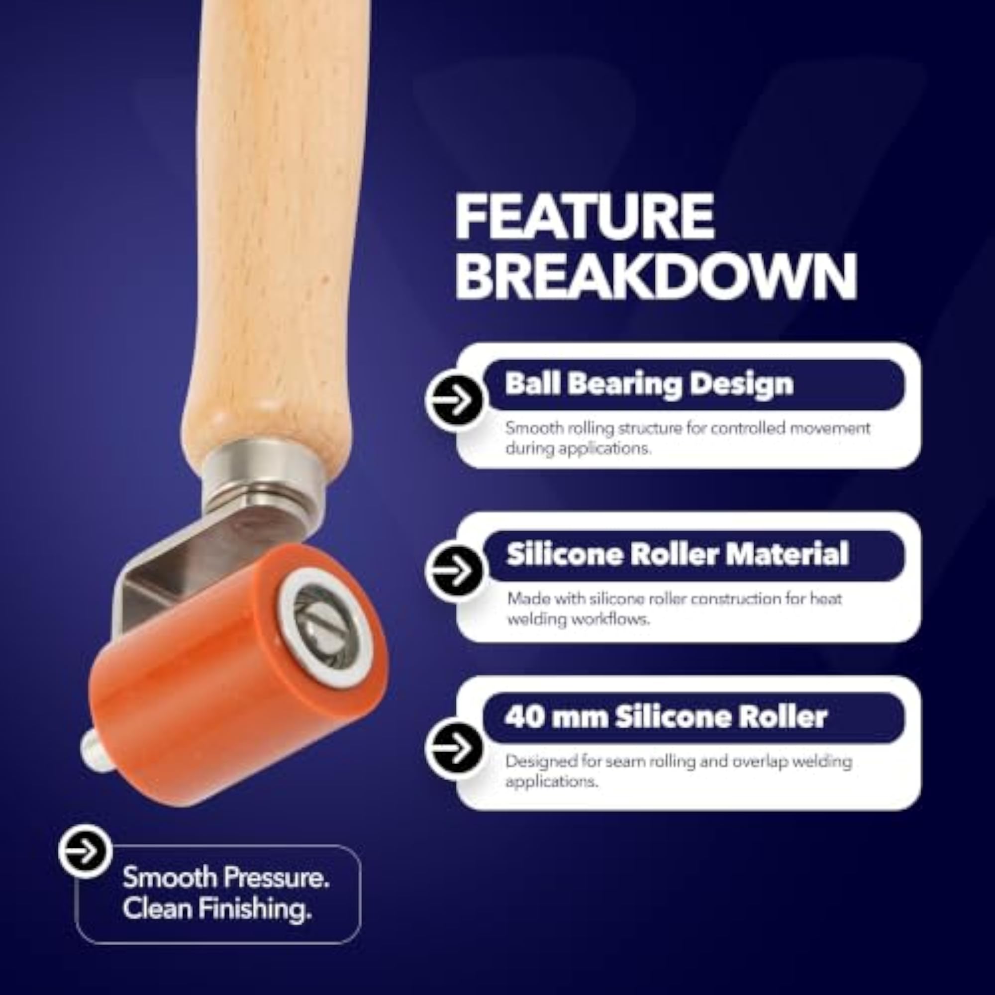 Pressure Roller 40mm Silicone for Crafting