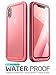 i-Blason Case for iPhone X (2017) / iPhone Xs (2018), Aegis Waterproof Full-body Rugged Case with Built-in Screen Protector (Frost/Pink)