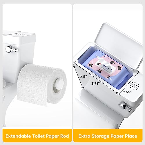 Potty Training Toilet for Baby, Realistic Potty Training Toilet with Soft Seat,Realistic Flushing Sound,Removable Pot,Storage Tank,Toilet Paper Holder,Splash Guard,Non-Slip for Toddler by homfan - Image 5
