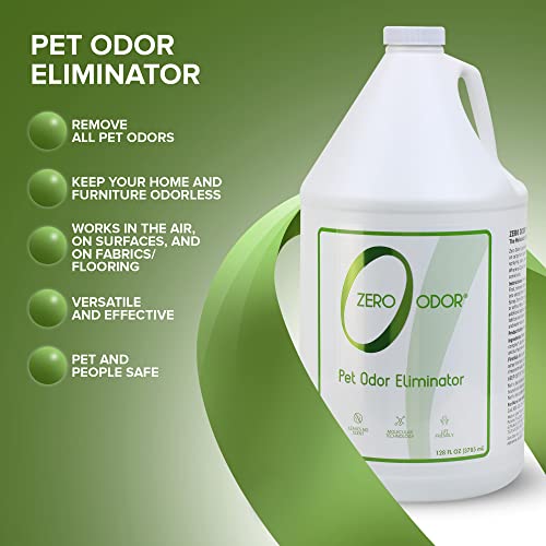 Zero Odor Pet Odor Eliminator - Air Cleaner, Purifier & Deodorizer - More Than An Air Freshener - Actually Eliminates Odors At A Molecular Level - Refill (128 Ounces) #TOP4