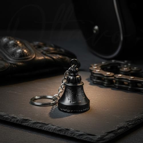 Image of OTTAVO Guardian Bell Keychain, Oxidized Copper, Tibetan Style, 5 cm Height, Good Luck Charm